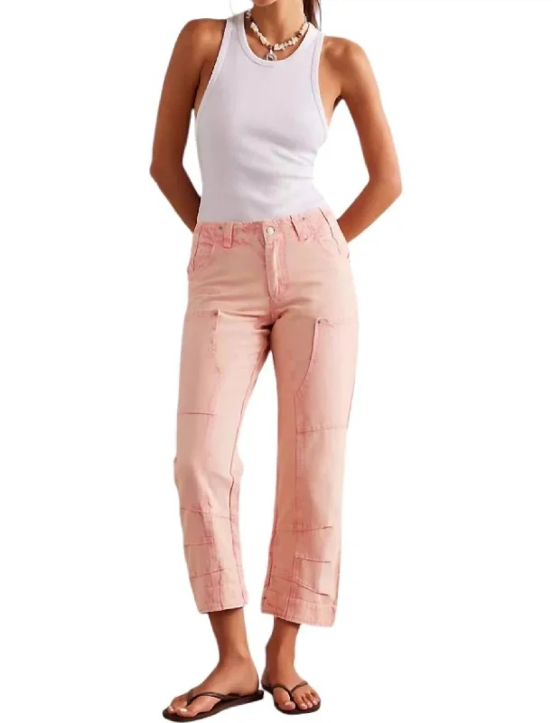 Striped women trousers with a nautical or modern patternSupersonic Slim Pants In Coral Pink Striped women trousers with a nautical or modern patternSupersonic Slim Pants In Coral Pink