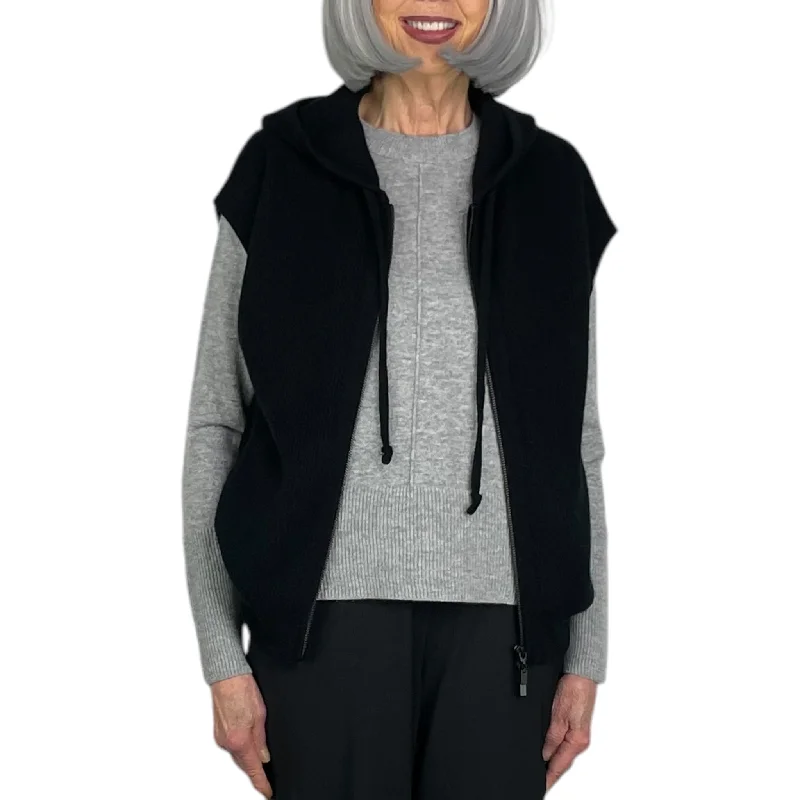 Button - Down Women Sweater for a Versatile LookButton - Down Women Sweater for a Versatile LookSLEEVELESS RIBBED HOODIE Button - Down Women Sweater for a Versatile LookButton - Down Women Sweater for a Versatile LookSLEEVELESS RIBBED HOODIE